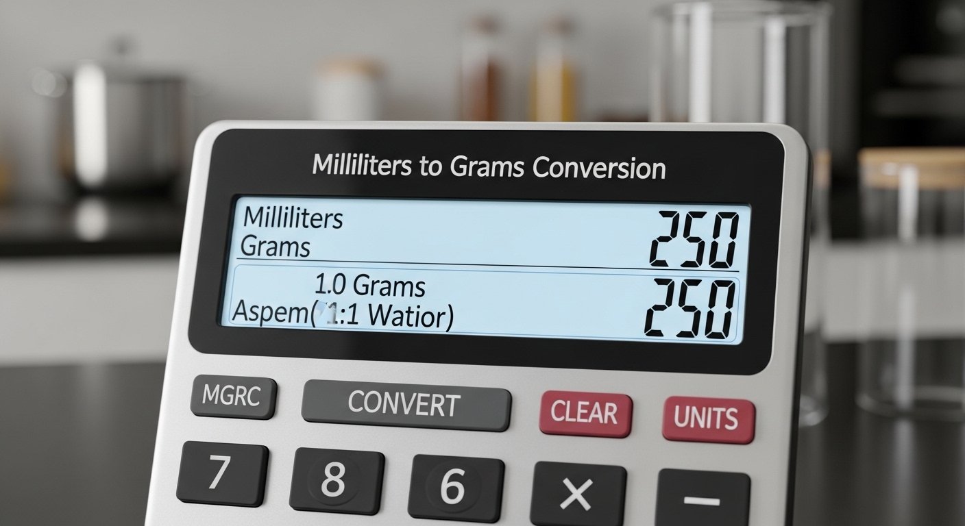 Milliliters to Grams