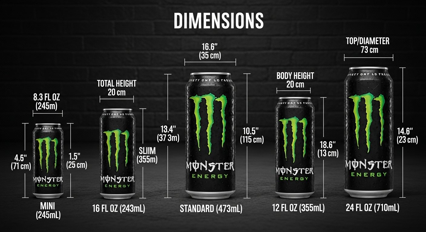 Monster Can Dimensions