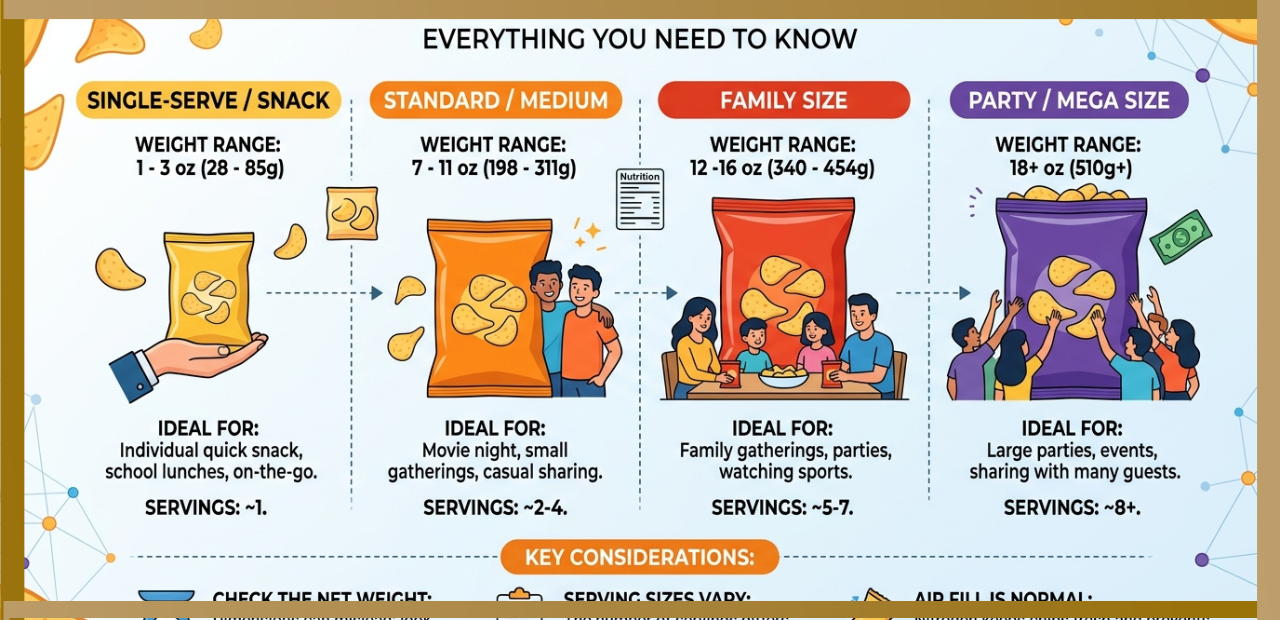 chips bag size chart