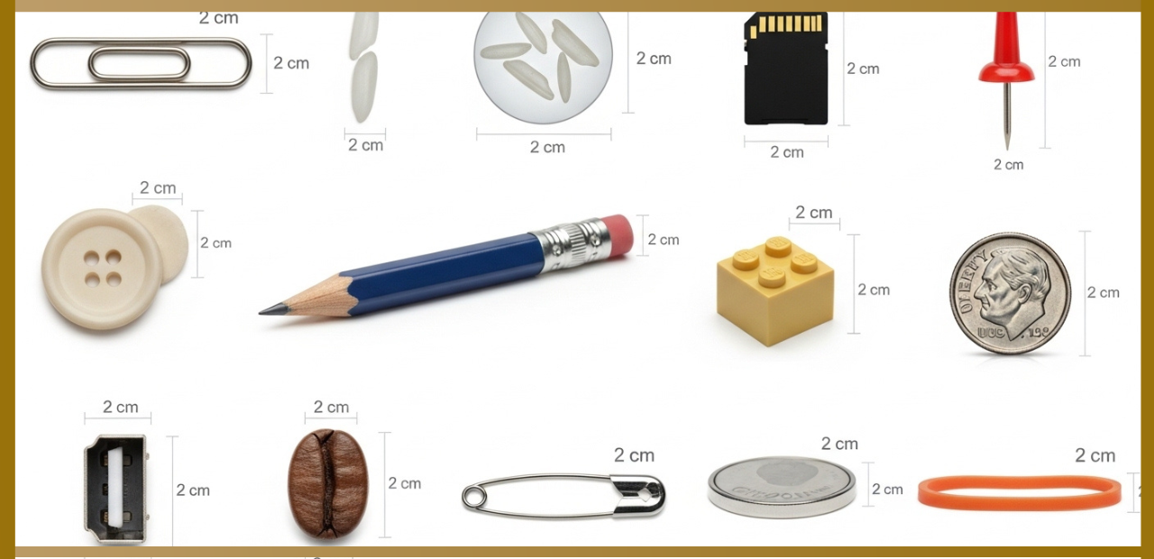 everyday things that are 2 cm