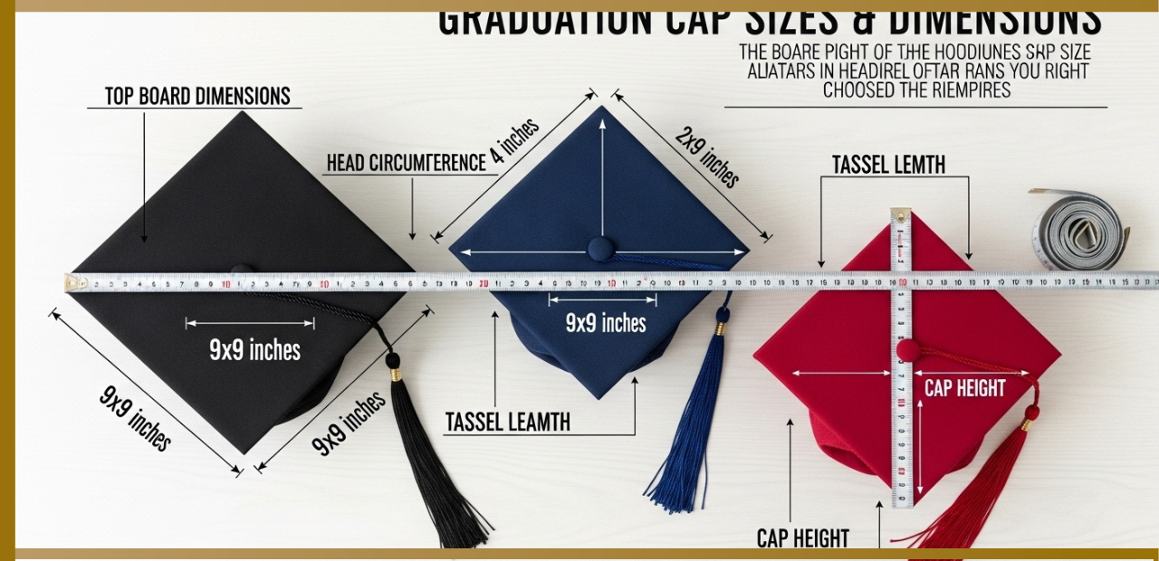 graduation cap size