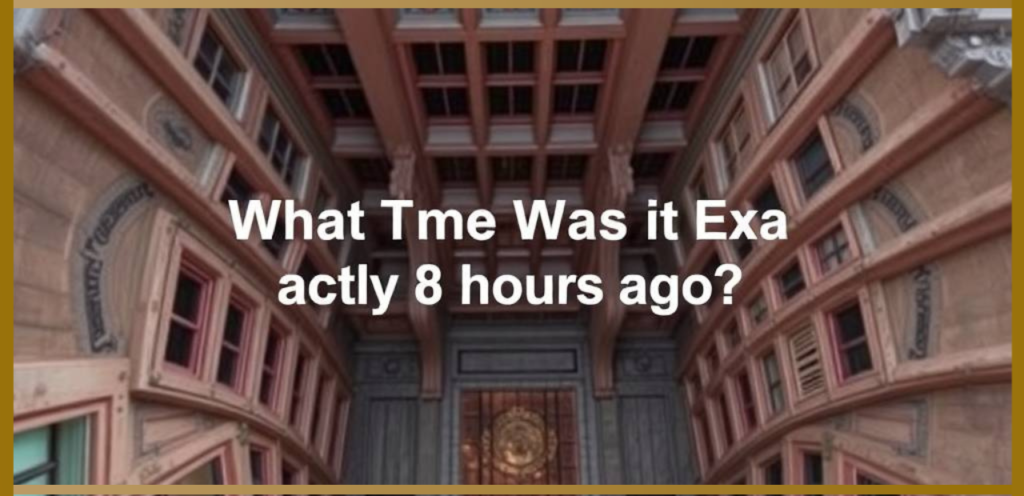 What Time Was It Exactly 8 Hours Ago?