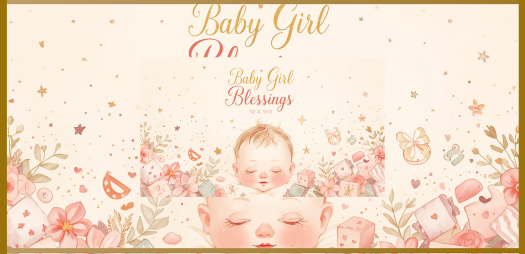 Baby Girl Blessings While Counting 9 Weeks Forward