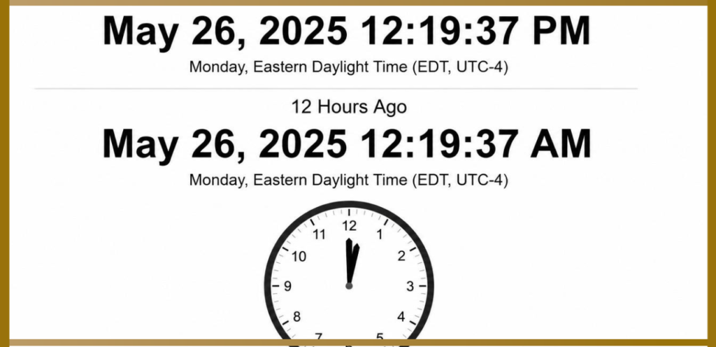 What Time Was It 12 Hours Ago
