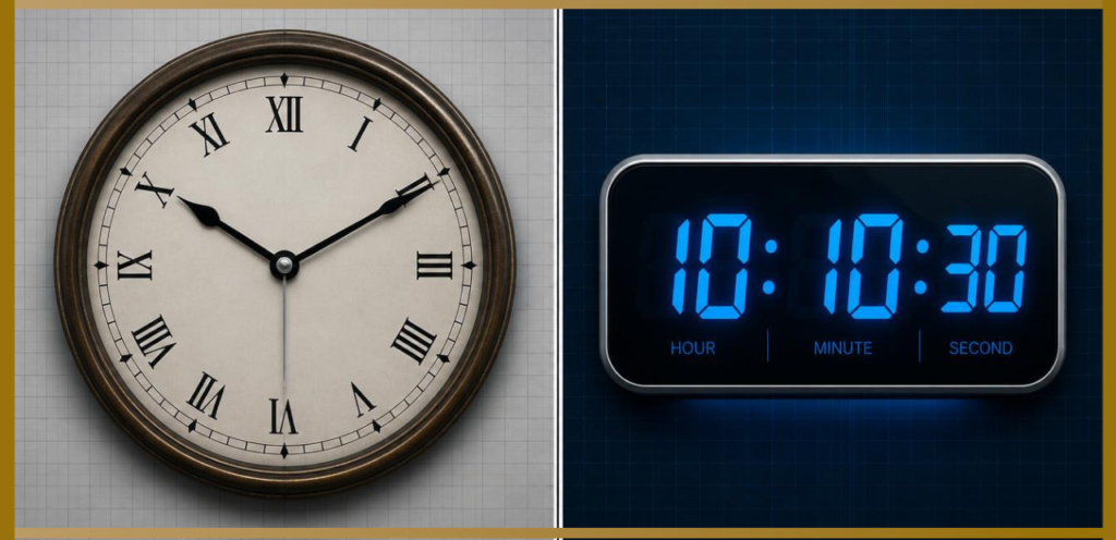 Manual vs Digital Clock Calculations