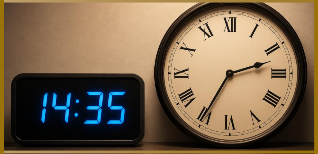 Digital Clock Format vs 12-Hour Clock System