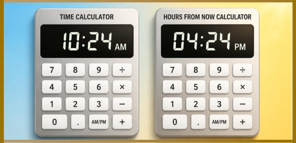 Time Calculator vs Hours From Now Calculator
