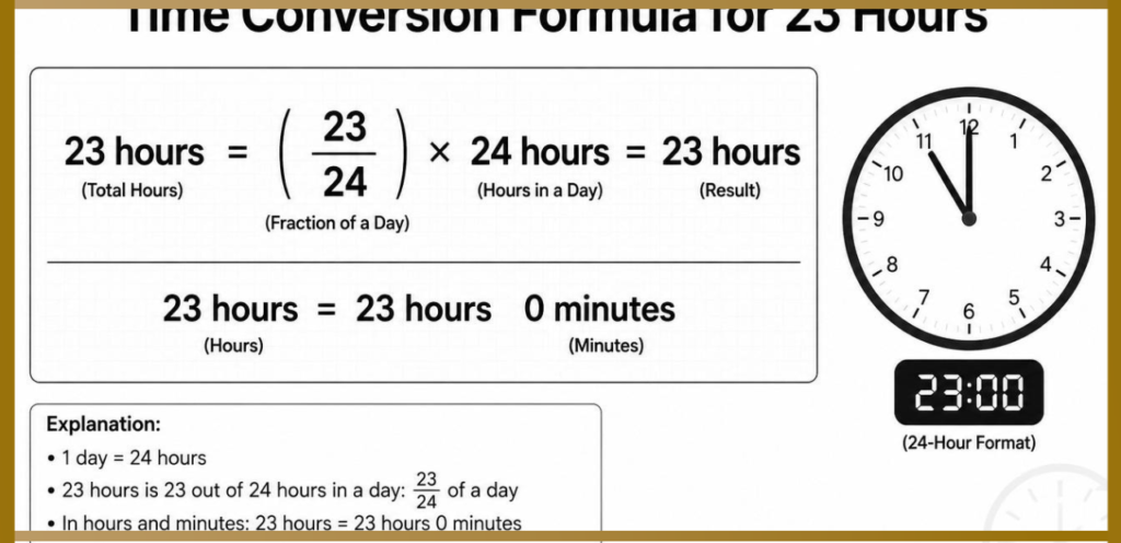 23 Hours Time Conversion Formula
