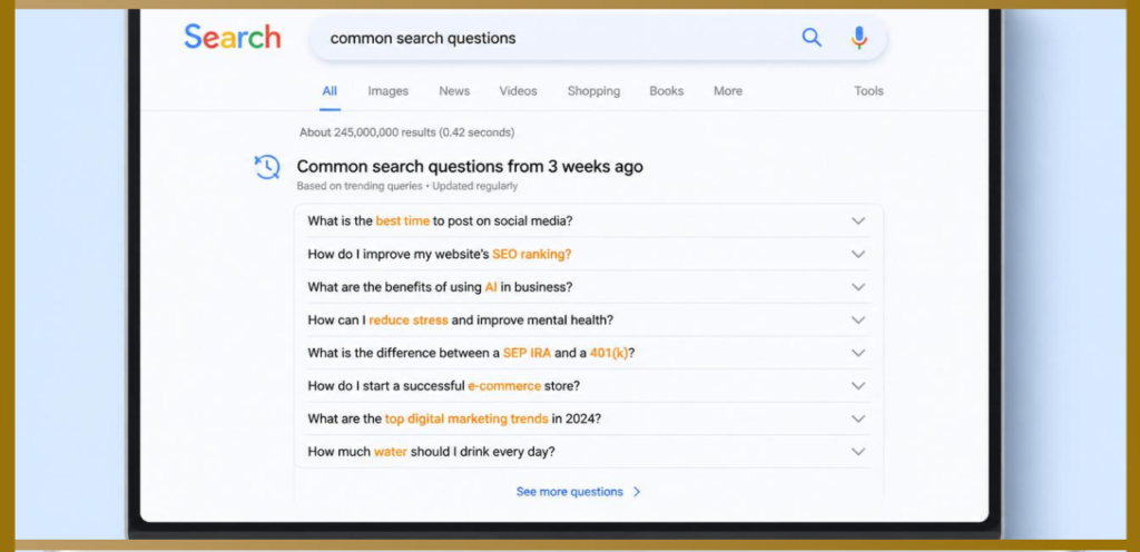 Common Search Questions About Three Weeks Ago