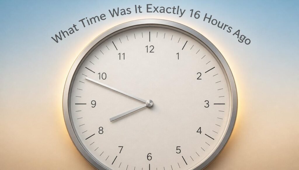 What Time Was It Exactly 16 Hours Ago?