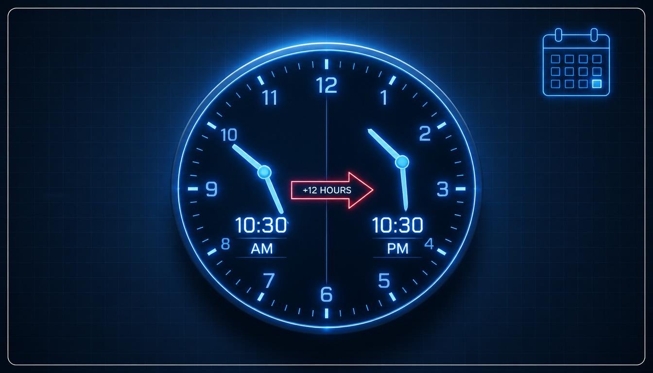 What Time Is 12 Hours From Now?