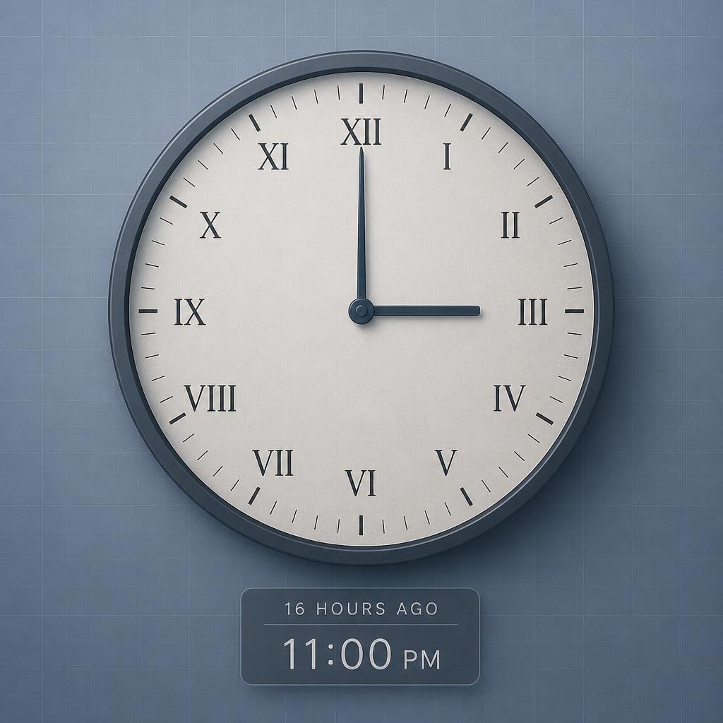 What Time Was It 16 Hours Ago?