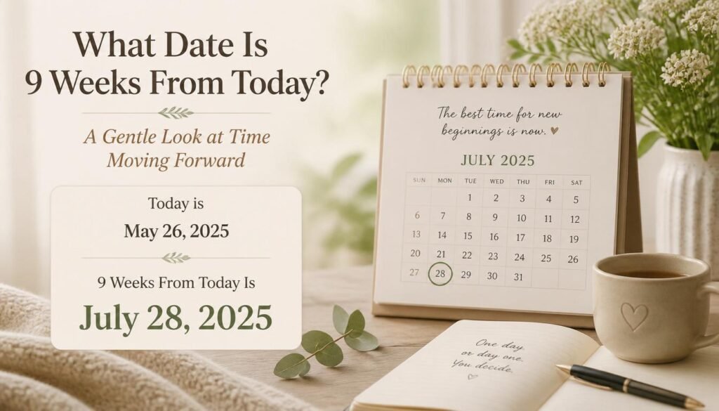 what date is nine weeks from today