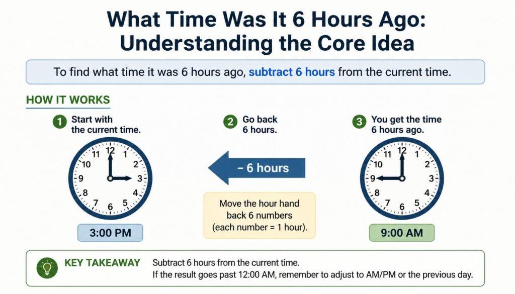 what was the time 6 hours ago