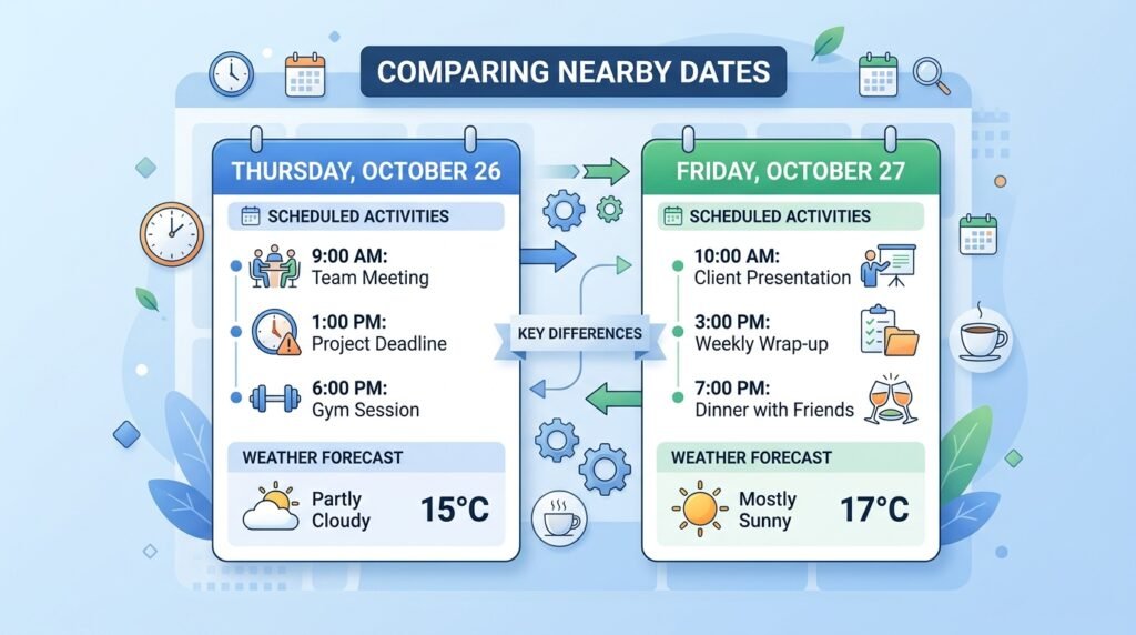 Comparing Nearby Dates