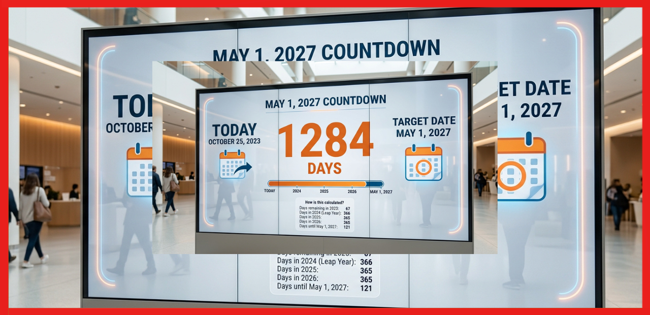 How Many Days Until May 1, 2027?