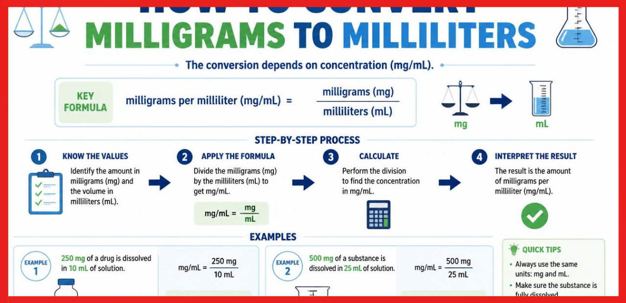 How to Convert Milligrams to Milliliters