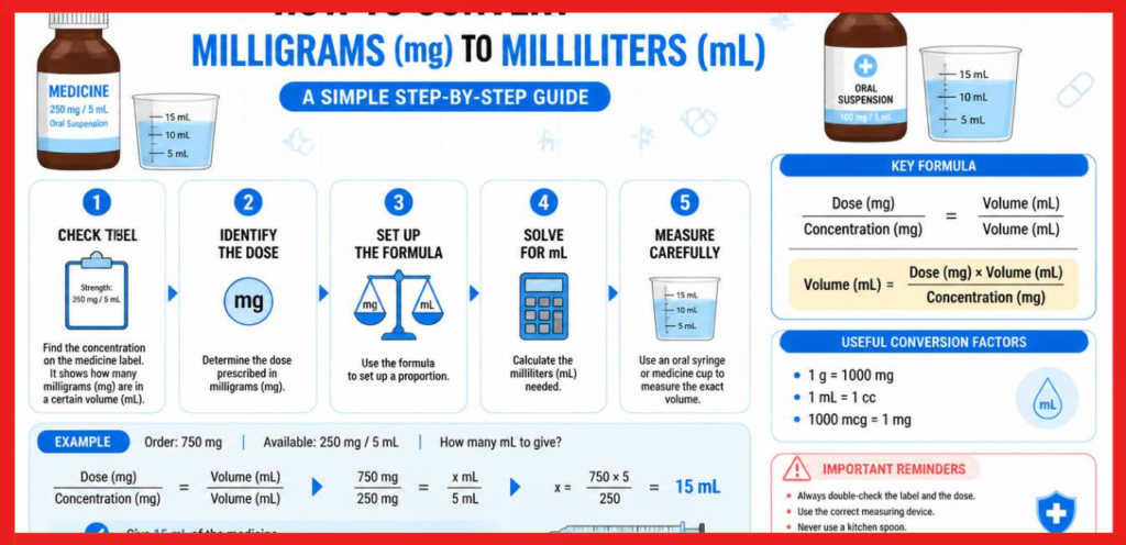 How to Convert Milligrams to Milliliters for Medicine