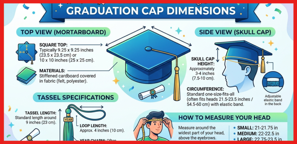 Graduation Cap Dimensions