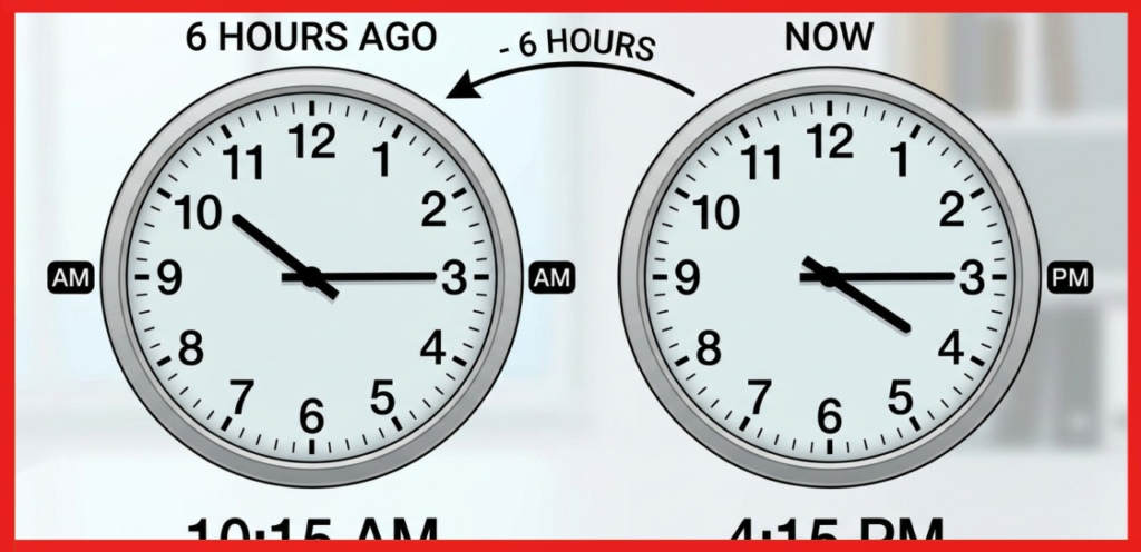 What Time Was It 6 Hours Ago?
