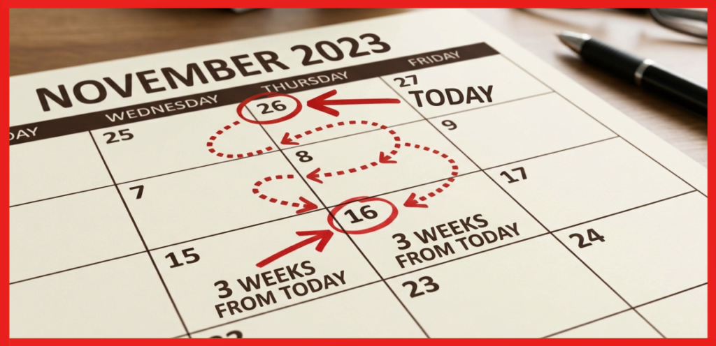 What Is 3 Weeks From Today?