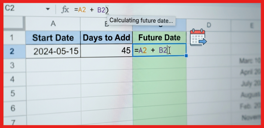 Calculate Future Date in Google Sheets