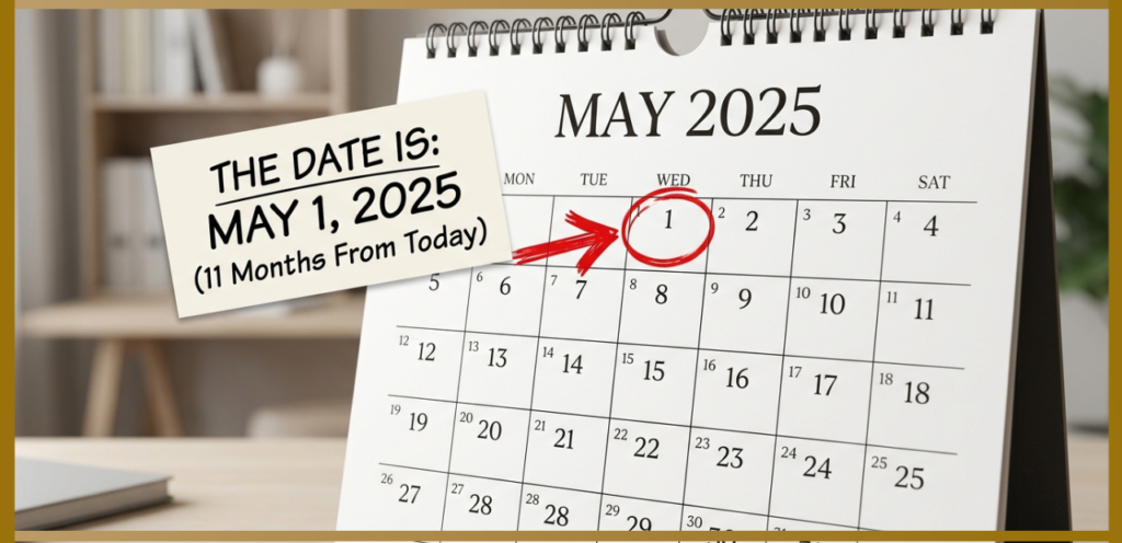 What Date Is 11 Months From Today