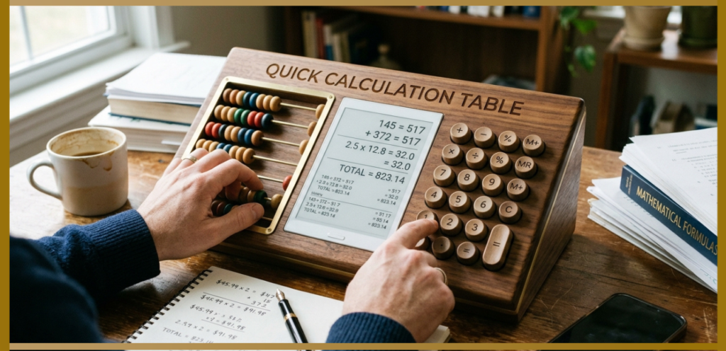 Quick Calculation Table