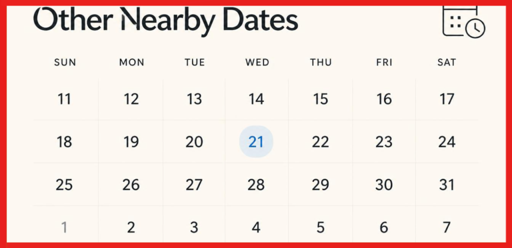 Other Nearby Dates