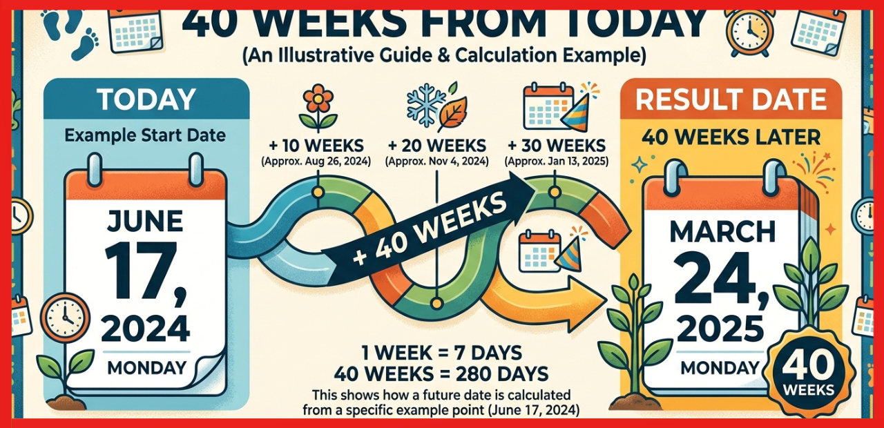 What Date Is 40 Weeks From Today