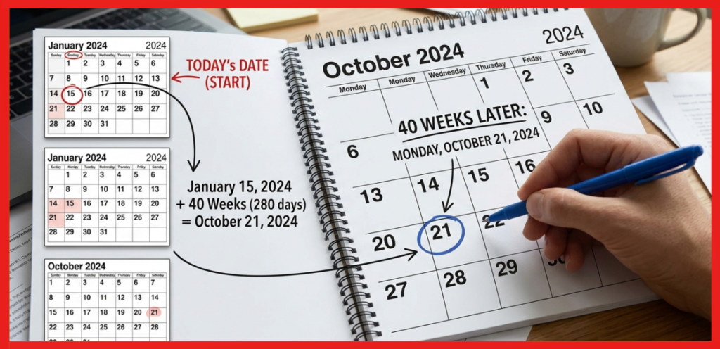 What Date Is 40 Weeks From Today Using a Calendar