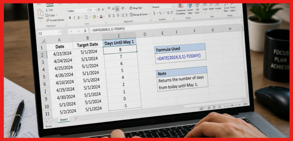 Excel Formula for Days Until May 1