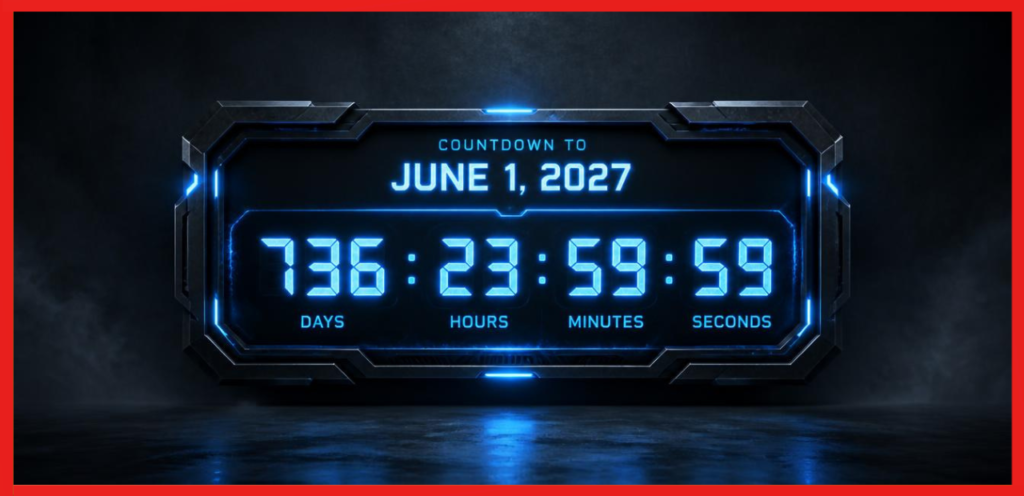 June 1, 2027 Date Countdown