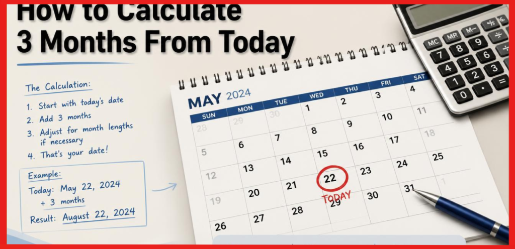 calculate 3 months from today