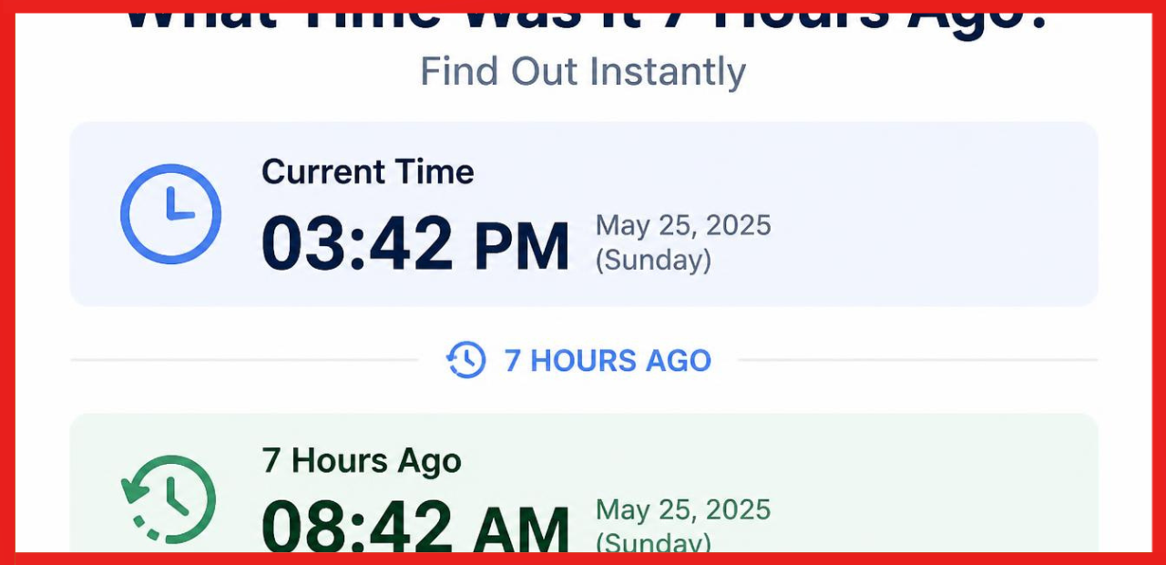 What Time Was It 7 Hours Ago