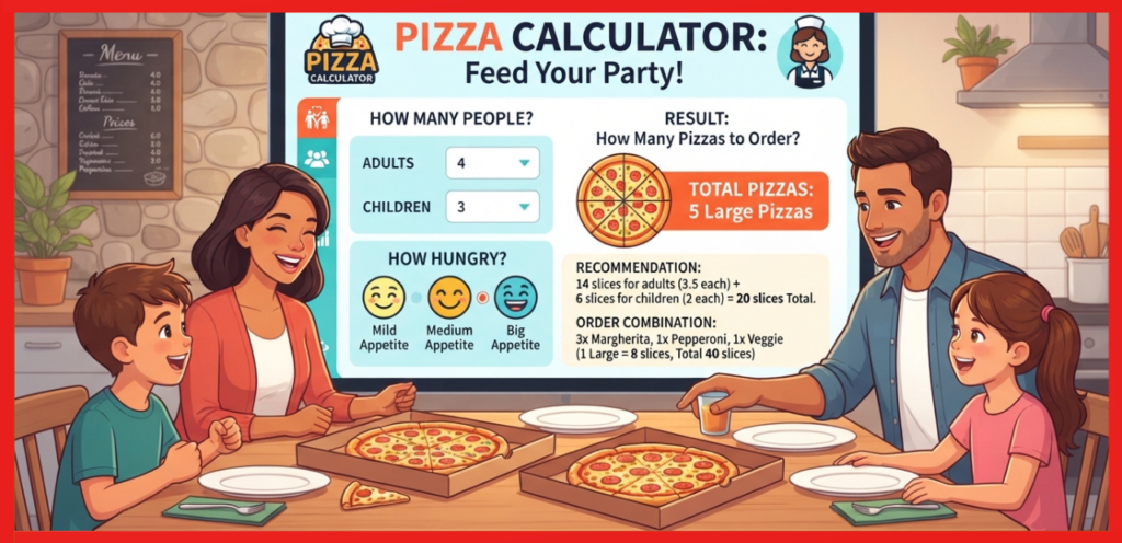 Pizza Calculator for Adults and Children