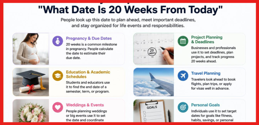 what date is 20 weeks from today